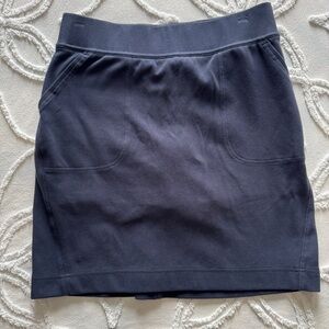 Duluth Trading NoGa Naturale Skort Size XS Navy Blue Ponte Cotton Stretch